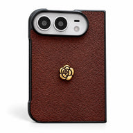 Camellia Textured iPhone Duo Case in Brown
