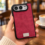 Suede-Feel Textured iPhone Duo Case, styled product photo