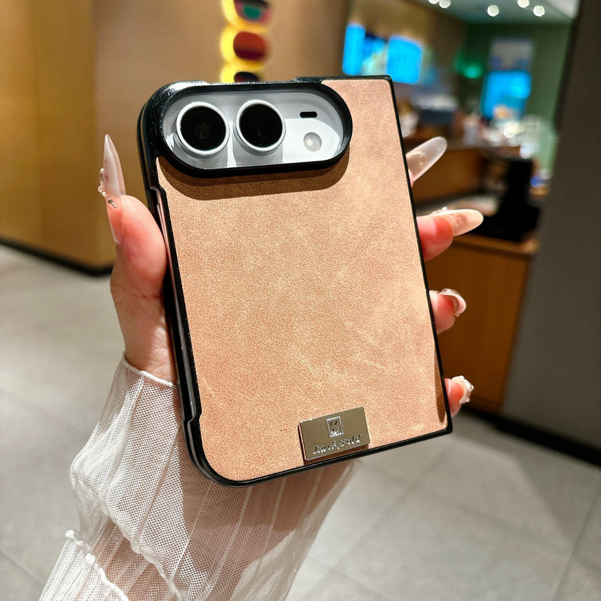 Suede-Feel Textured iPhone Duo Case - Original product photo 2