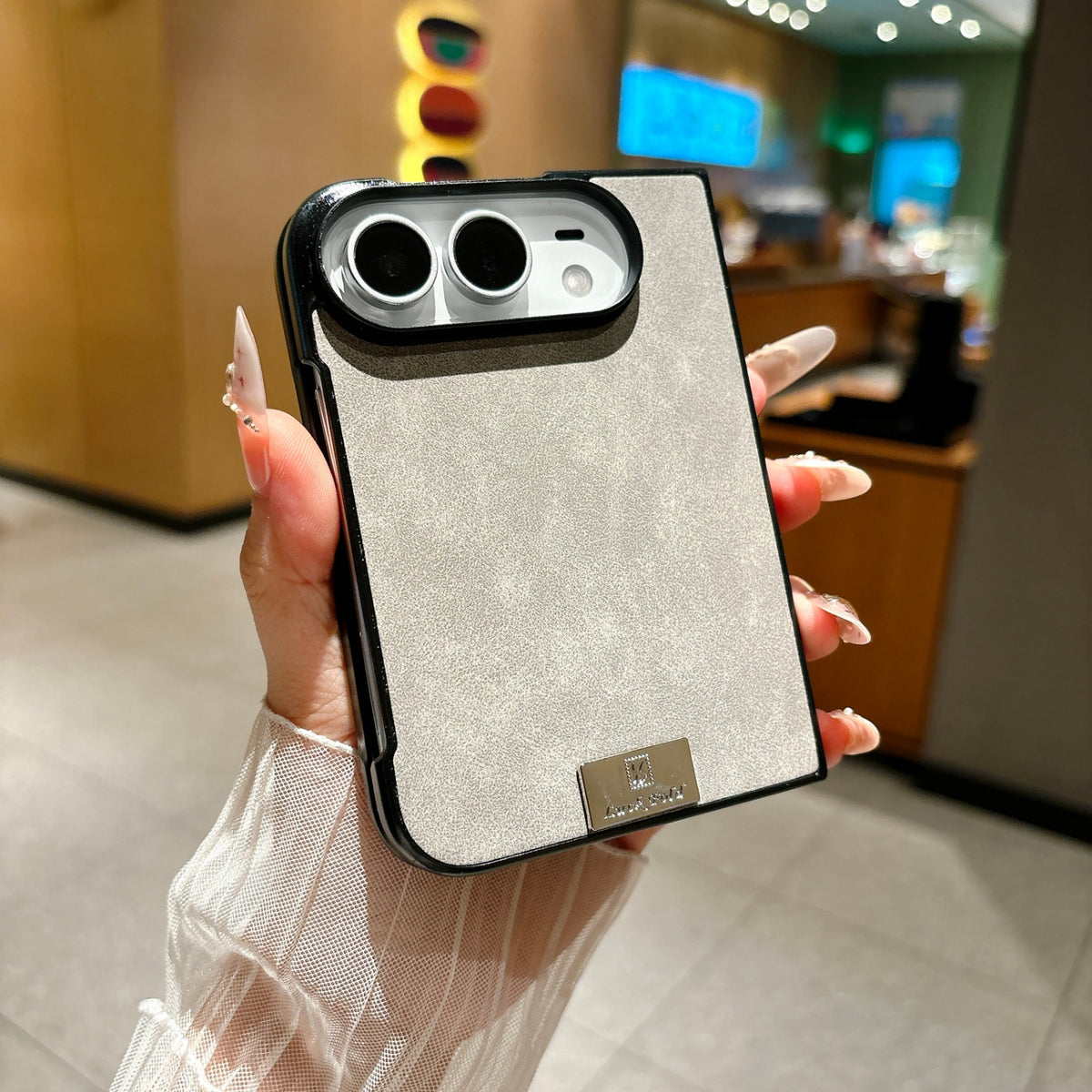Suede-Feel Textured iPhone Duo Case - Original product photo 6