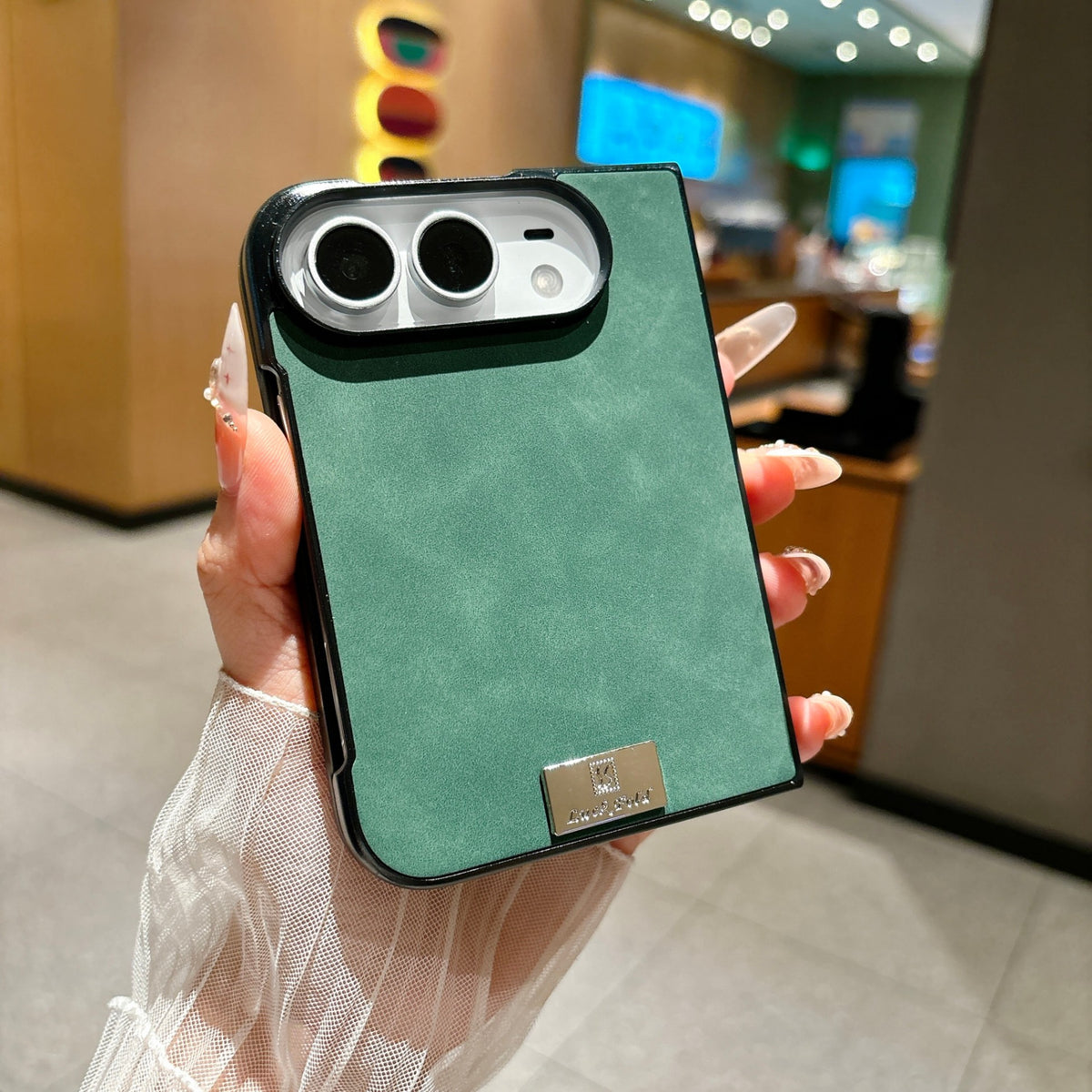 Suede-Feel Textured iPhone Duo Case - Original product photo 9