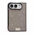 Suede-Feel Textured iPhone Duo Case in Gray