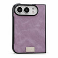 Suede-Feel Textured iPhone Duo Case in Light Purple
