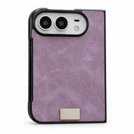 Suede-Feel Textured iPhone Duo Case in Light Purple