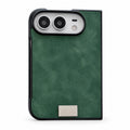Suede-Feel Textured iPhone Duo Case in Green