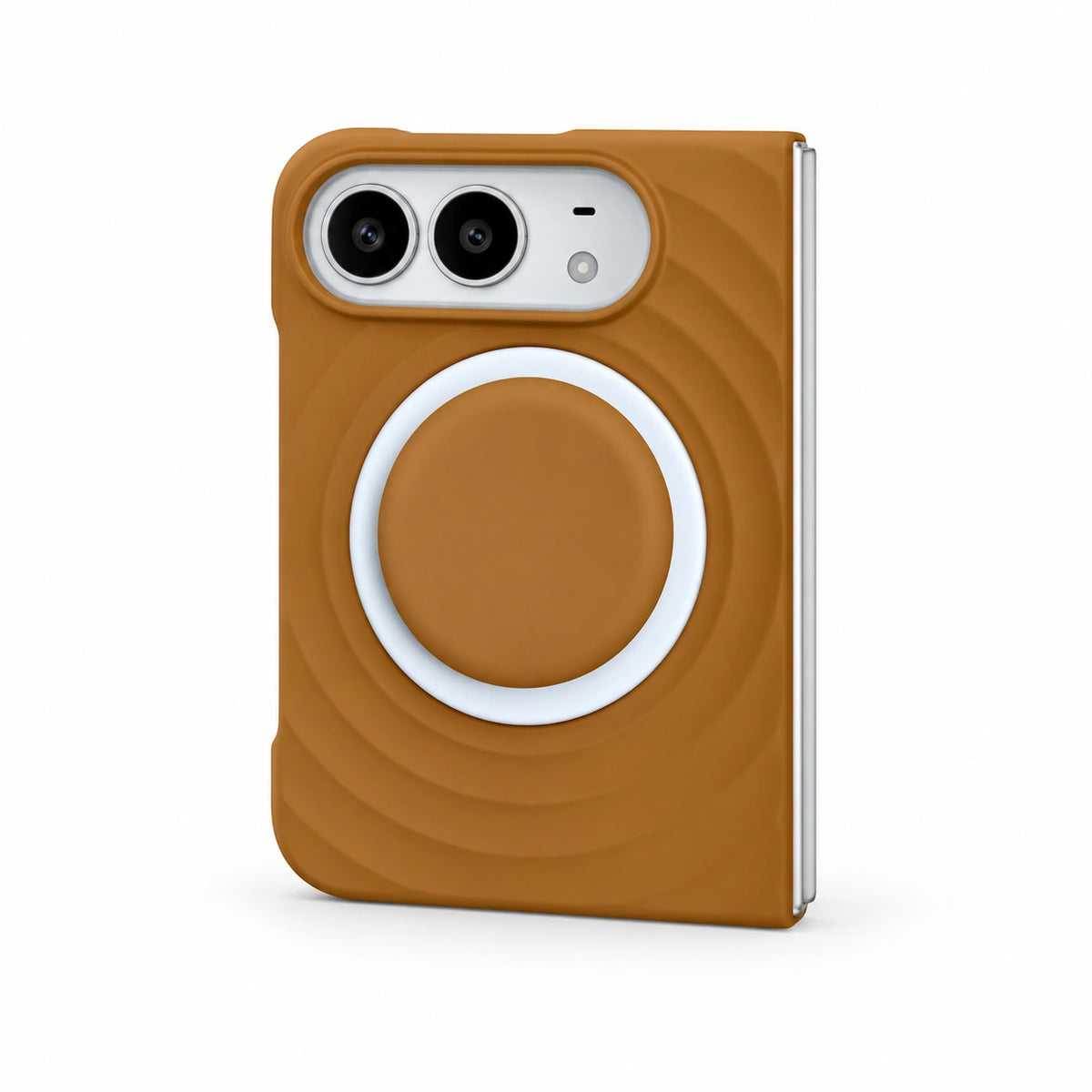 Ripple iPhone Duo Case with Optional Stand in Brown + Brown Stand