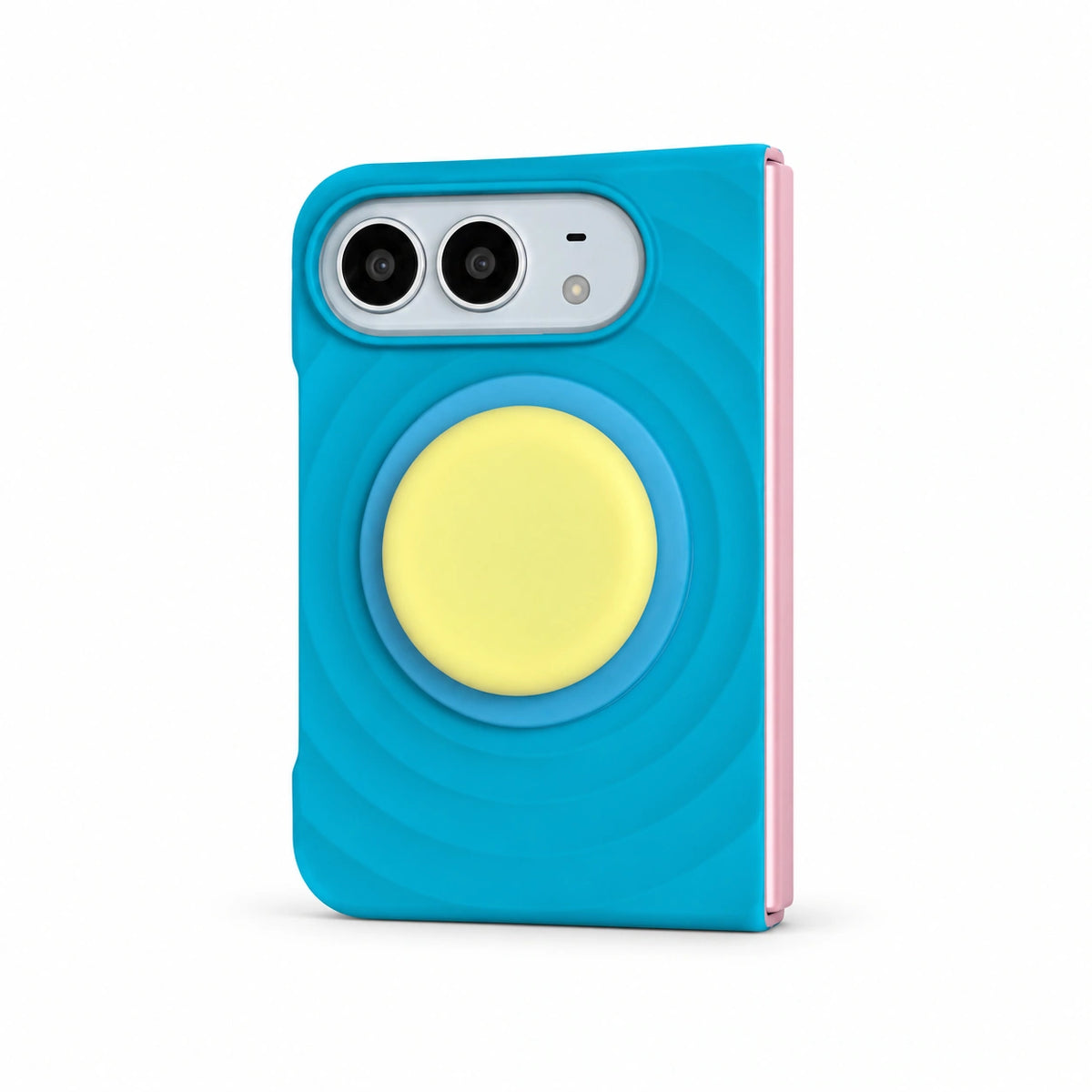 Ripple iPhone Duo Case with Optional Stand in Blue + Yellow Stand