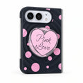 caseease pink polka dot iPhone Duo case - Pink + Stand