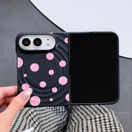 caseease pink polka dot iPhone Duo case, product photo