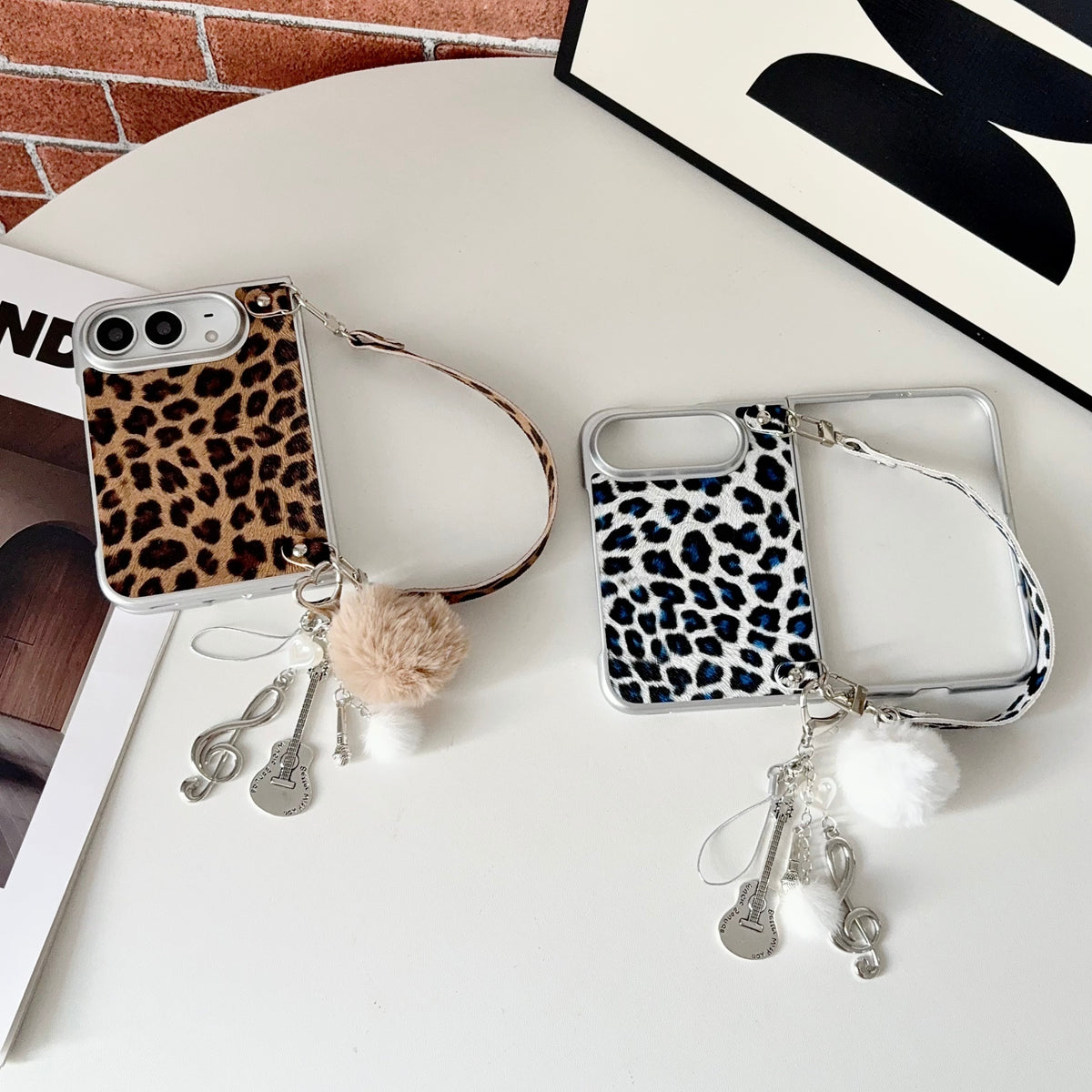 caseease leopard print iPhone Duo case, product photo