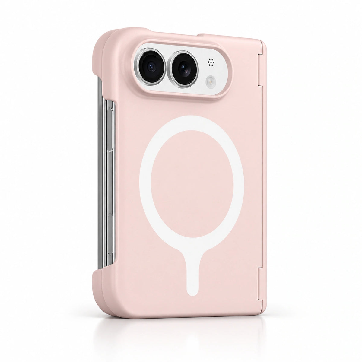 caseease solid color hinge-cover iPhone Duo case - Pink