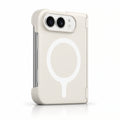 caseease solid color hinge-cover iPhone Duo case - White