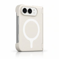 caseease solid color hinge-cover iPhone Duo case - White