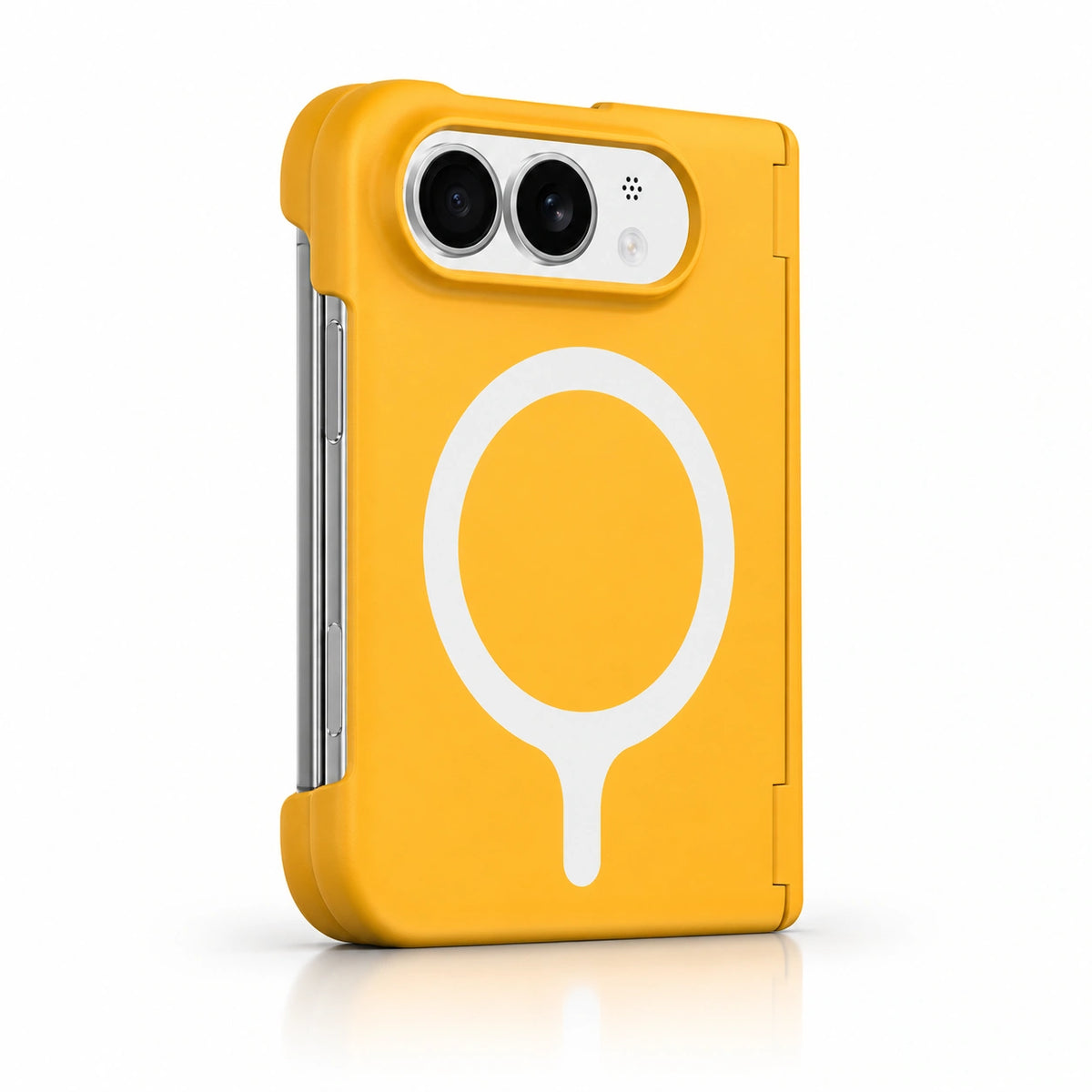 caseease solid color hinge-cover iPhone Duo case - Yellow