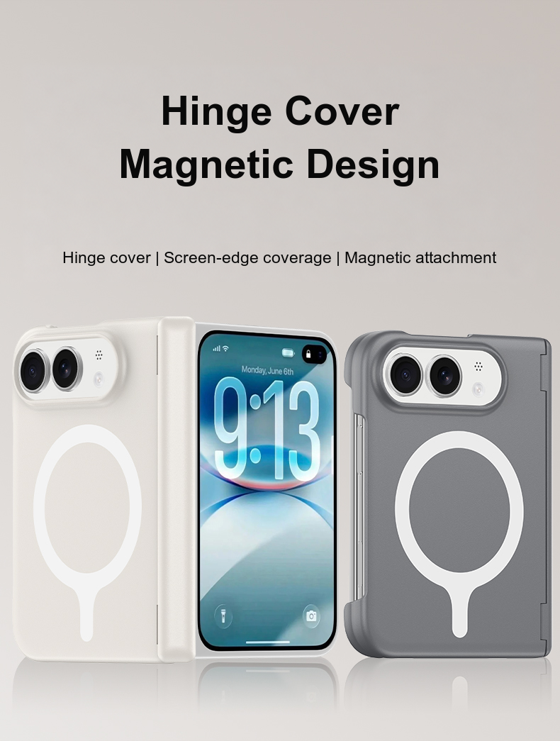 caseease solid color hinge-cover iPhone Duo case, product photo