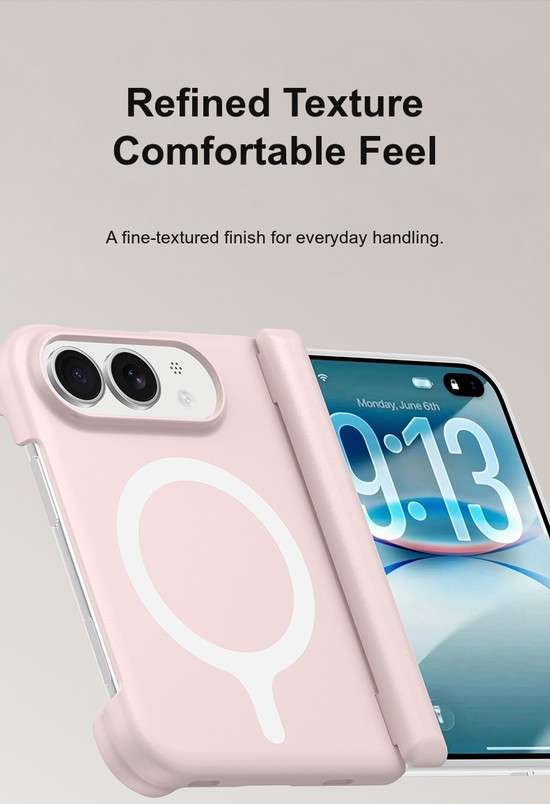 caseease solid color hinge-cover iPhone Duo case, product photo