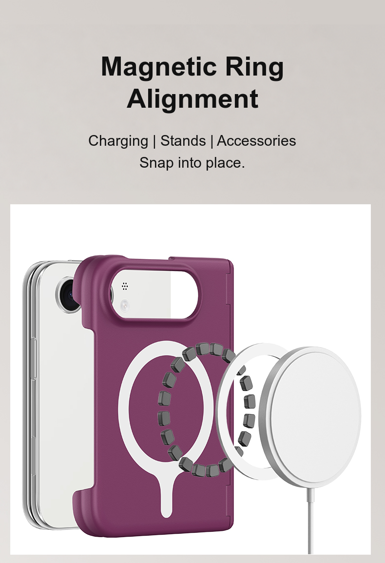 caseease solid color hinge-cover iPhone Duo case, product photo