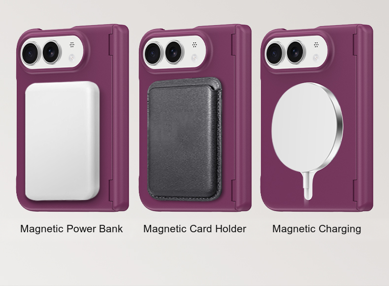 caseease solid color hinge-cover iPhone Duo case, product photo