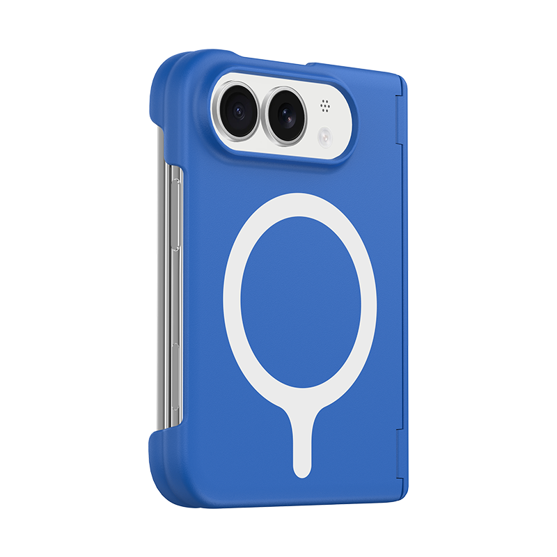 caseease solid color hinge-cover iPhone Duo case - Klein Blue, product photo