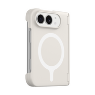 caseease solid color hinge-cover iPhone Duo case - White, product photo