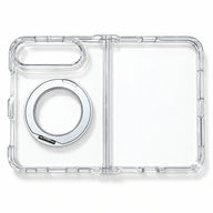 caseease clear rotating ring stand iPhone Duo case - Silver