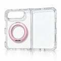 caseease clear rotating ring stand iPhone Duo case - Pink
