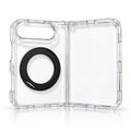 caseease clear rotating ring stand iPhone Duo case - Black