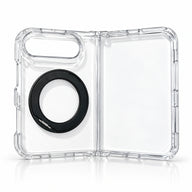 caseease clear rotating ring stand iPhone Duo case - Black