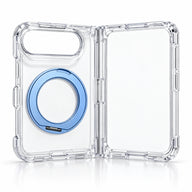 caseease clear rotating ring stand iPhone Duo case - Light Blue