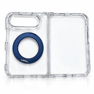 caseease clear rotating ring stand iPhone Duo case - Navy Blue