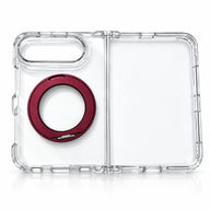 caseease clear rotating ring stand iPhone Duo case - Cherry Red