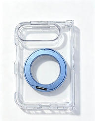 caseease clear rotating ring stand iPhone Duo case - Light Blue, product photo