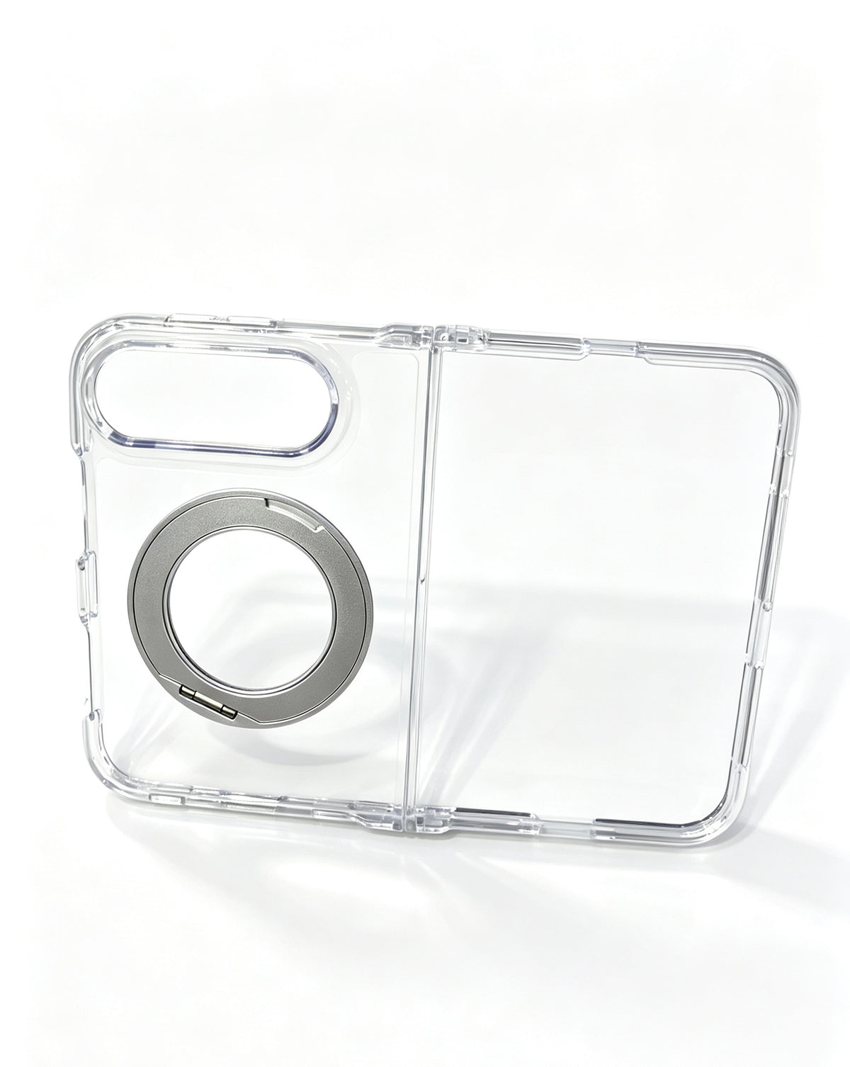 caseease clear rotating ring stand iPhone Duo case, product photo
