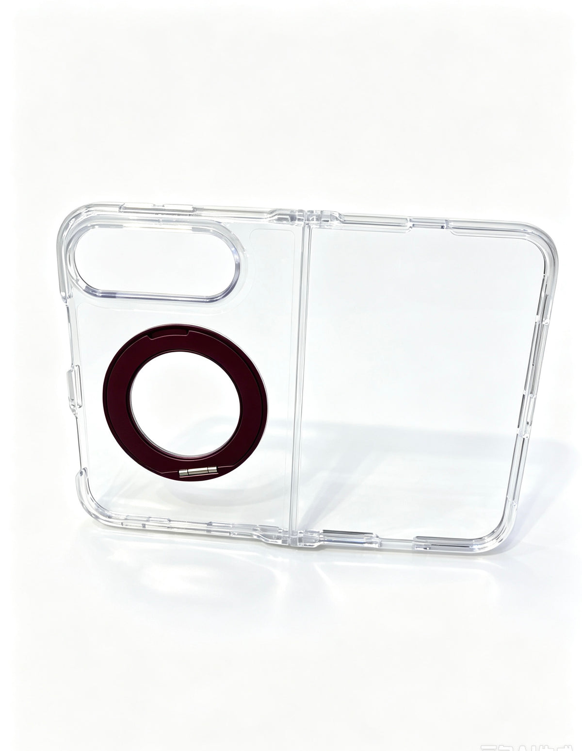 caseease clear rotating ring stand iPhone Duo case, product photo