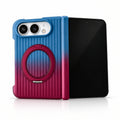 caseease ribbed two-tone ring stand iPhone Duo case - Blue Rose