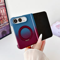 caseease ribbed two-tone ring stand iPhone Duo case - Blue Rose, product photo