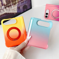 caseease ribbed two-tone ring stand iPhone Duo case, product photo