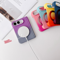 caseease ribbed two-tone ring stand iPhone Duo case, product photo