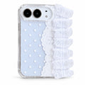 caseease lace polka dot iPhone Duo case - White Case Only