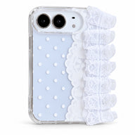 caseease lace polka dot iPhone Duo case - White Case Only