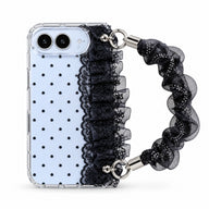 caseease lace polka dot iPhone Duo case - Black + Chain