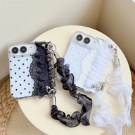 caseease lace polka dot iPhone Duo case, product photo
