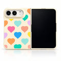 caseease colorful hearts and dots iPhone Duo case - White - Colorful Hearts