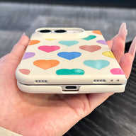 caseease colorful hearts and dots iPhone Duo case, product photo