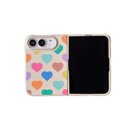 caseease colorful hearts and dots iPhone Duo case, product photo