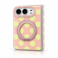 caseease polka dot ring stand iPhone Duo case - Yellow Dots