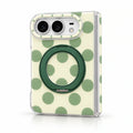 caseease polka dot ring stand iPhone Duo case - Green Dots