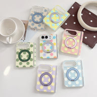 caseease polka dot ring stand iPhone Duo case, product photo
