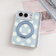 caseease polka dot ring stand iPhone Duo case - Blue, product photo