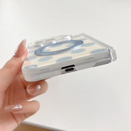 caseease polka dot ring stand iPhone Duo case, product photo